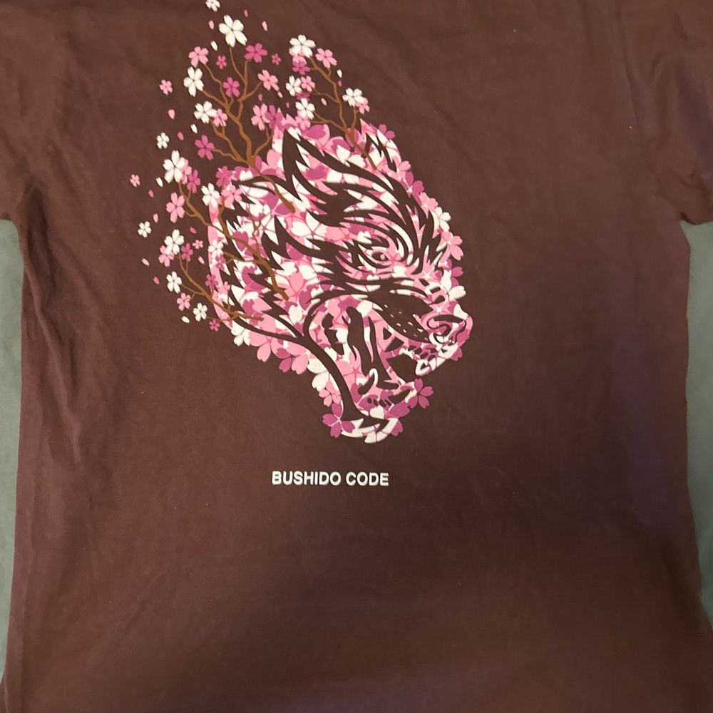 Darc Sport Brown and Pink Short Sleeve Tee with Paisley Design